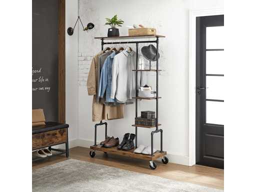  Mobile Coat Rack, Changing Room on Wheels