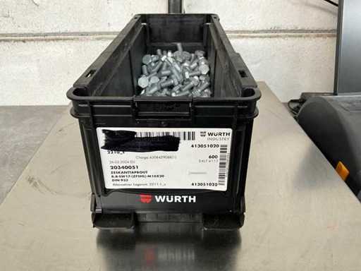 Würth 6.23 kg Zeskant tapbout M10x20 in stapelbare bak