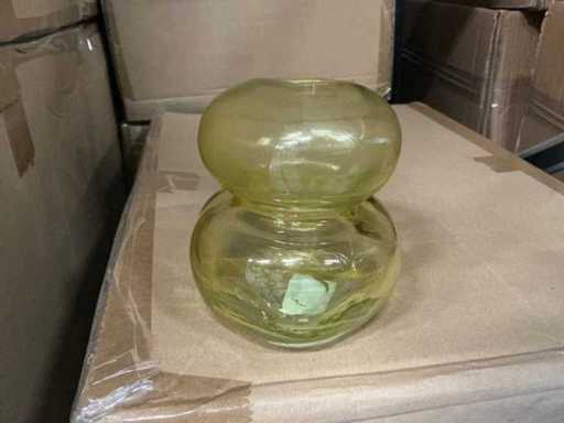 Lot Coco Maison Runa Vase H13.5cm yellow (86x)