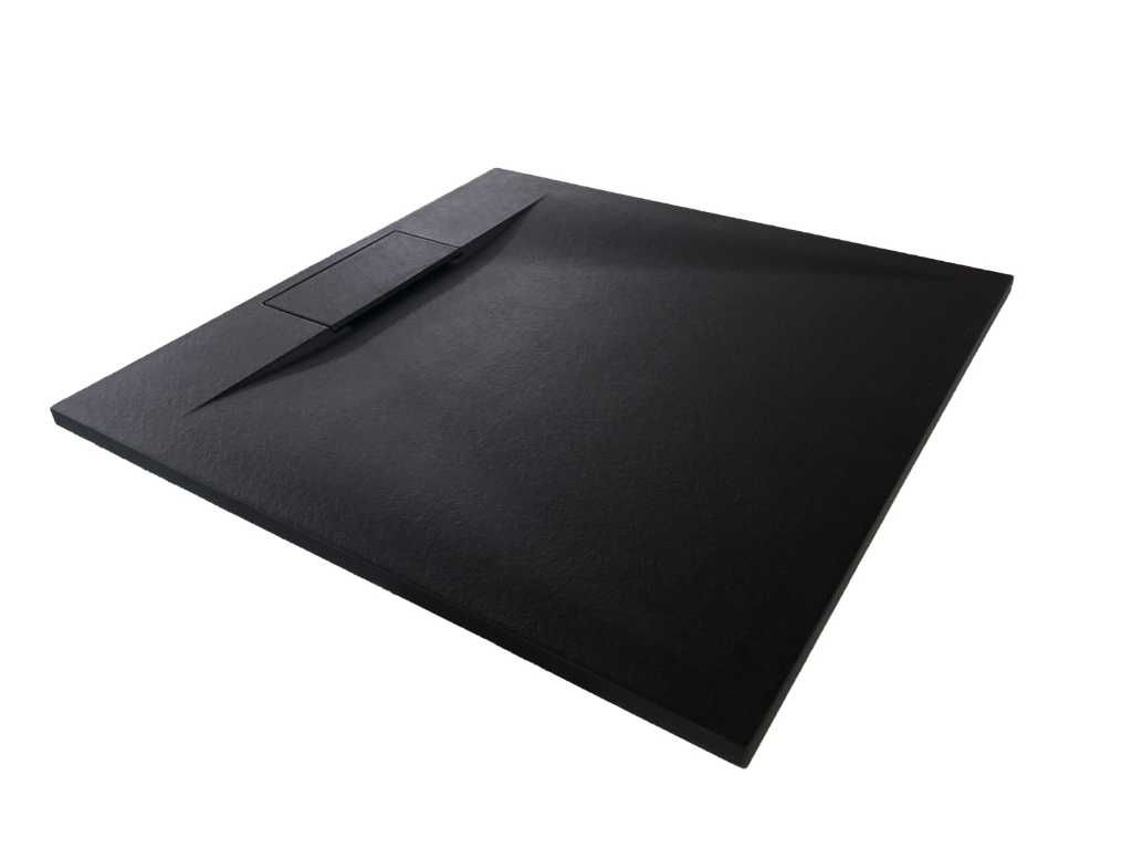 1 x 90x90CM SMC shower tray - Black