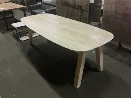 Gigameubel Sensi Dining Table black Natural Bleached Danish Oval 240cm