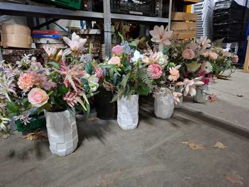 Jedwabne kwiaty w doniczkach (5x)