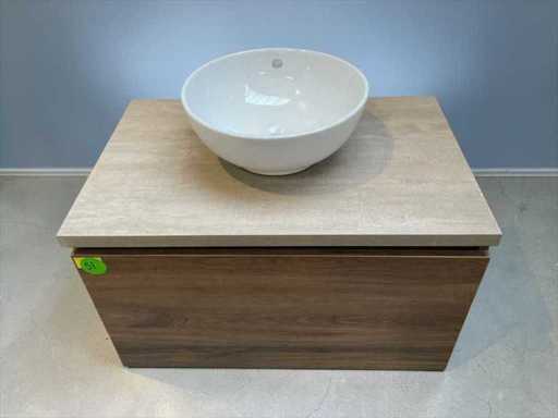 Design-Badezimmermöbel-Set 80 cm mit Schüssel