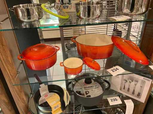 GSW Cast iron pot + pan (2x)