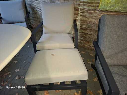 Bezano – Fußschemel – Gartenstuhl (2x)