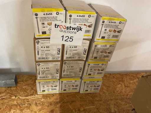 12 dozen houtschroeven