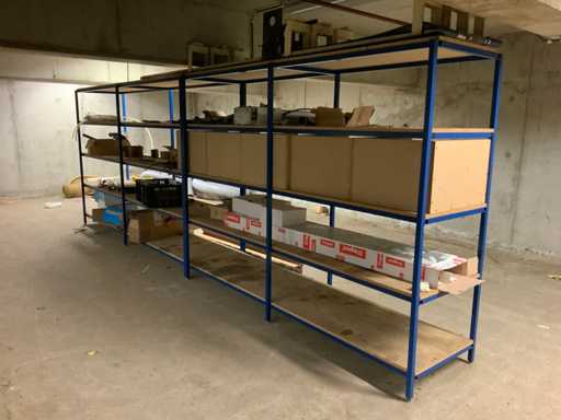 Metal rack with content