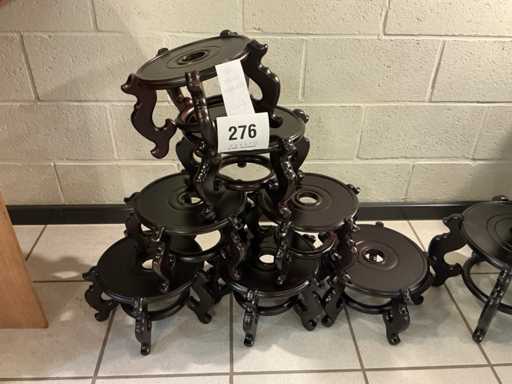 Hoge houten tabourets-sokkels (11x)