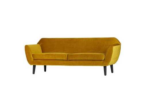 Woood - Occo 2-osobowa sofa - Aksamit - Ochre - Zestaw sof