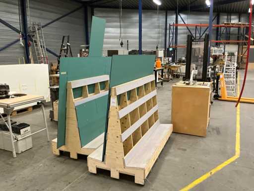 Carrelli in vetro mobili con specchi (2x)