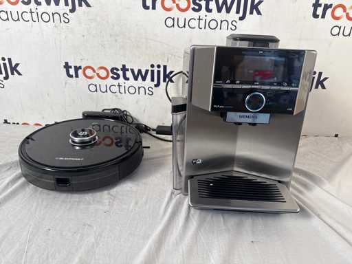 Siemens EQ9+ S500 – Volautomatische espressomachine | Blaupunkt Bluebot Xtreme – Slimme robotstofzuiger met dweil