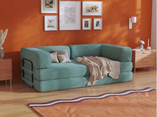 Sofa bed - green fabric