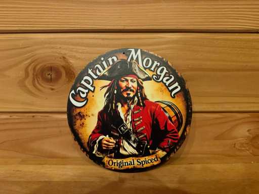 Metal advertising sign round 20cm