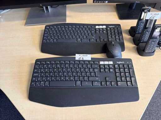 Clavier Logitech avec 1 souris (2x)