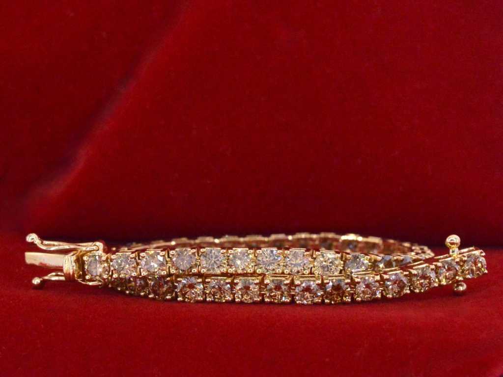 Gouden armband met diamanten 8.00 carat