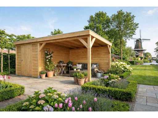 Berging met overkapping - 700x400x245 cm