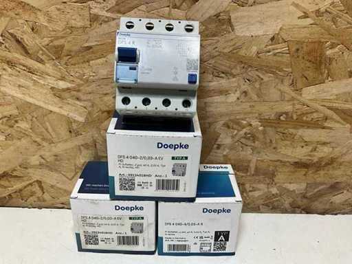 Interruttore elettrico Doepke DFS4 4P 40a 0,03a tipo A (3x)