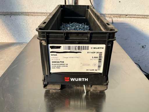 Würth 5,57 kg Posizionare la vite Vk 3,9 x 38 in un contenitore impilabile