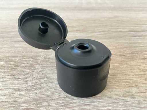 Fliptop cap 24/410 PP matt black, orifice 3.1 mm Other packaging materials (6441x)