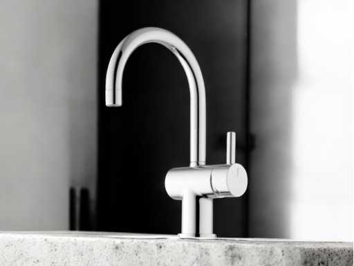 Jado Geometry Basin Mixer Stainless Steel