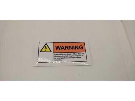 Sticker - "Risc of Electrical Shock" - square - ~12x5 cm (12x)