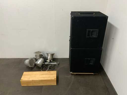 Subwooferboxen, LED verlichting, snoerendoos