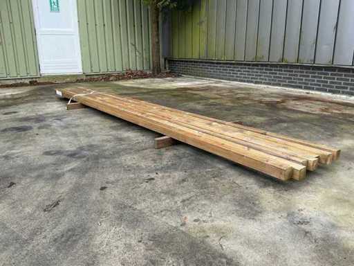 Spruce Pole Green Impregnated 400x6.8x6.8 cm (7x)