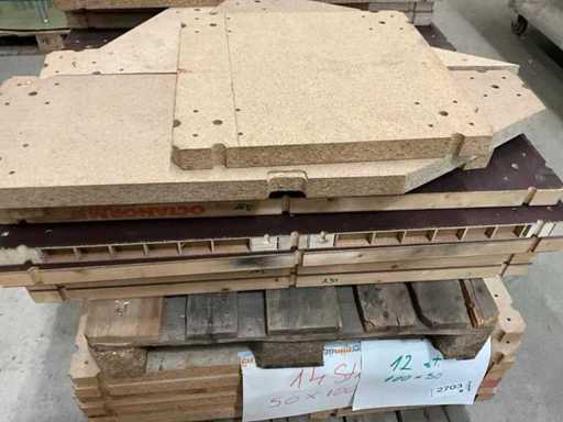 26 piezas de placas móviles de suelo Oktanorm 50x100cm