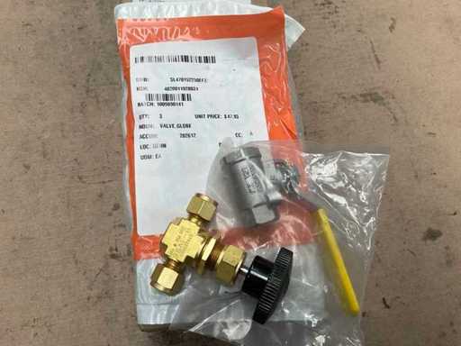 Globe valve (3x)