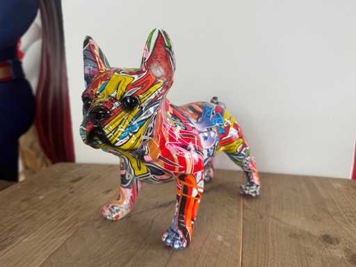 Bulldog staand Graffiti H20,5cm