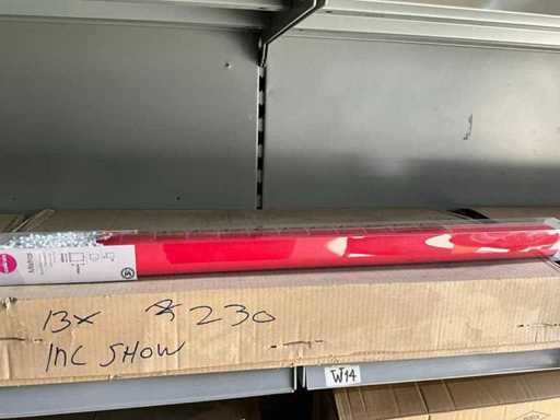 Couleurs Store-roller Mistral translucide 60 x 190 cm de haut rouge (13x)