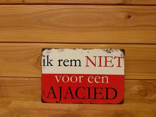 Metalen reclamebord 30x20cm