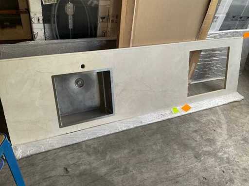Multiplex werkblad met hardkunststof toplaag 243x65 cm