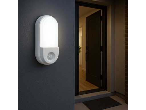 Lumière ovale LED de plafond avec détecteur de mouvement – 15W – IP54 (x4)