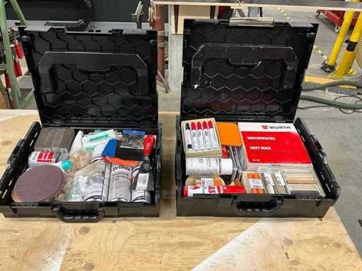 Carpintería y construcción en ferias Kit de retoque y reparación en 2 L-boxes