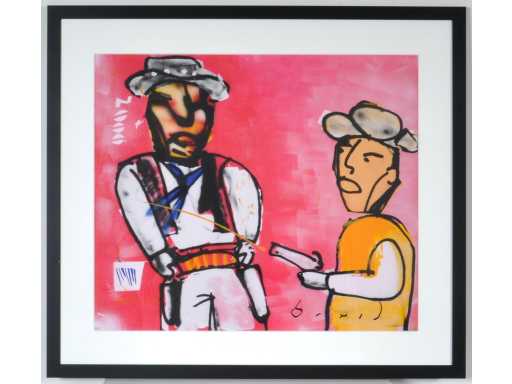 Herman Brood - Billy the Kid - zeefdruk - ingelijst