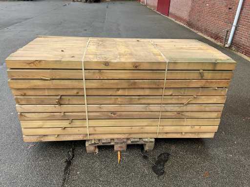 Pfosten aus imprägniertem Kiefernholz 220x8,8x8,8 cm (50x)