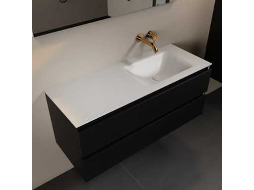 Dulapul de baie negru 120cm dreapta