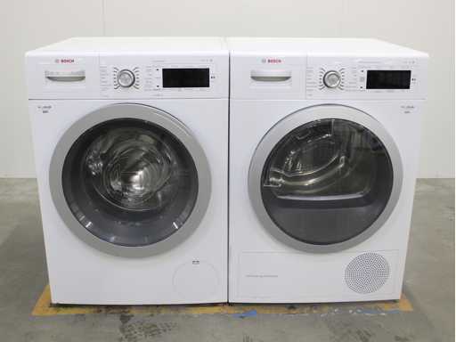 Seria Bosch|8 mașina de spălat VarioPerfect & seria Bosch|8 uscător cu condensator auto-curățant