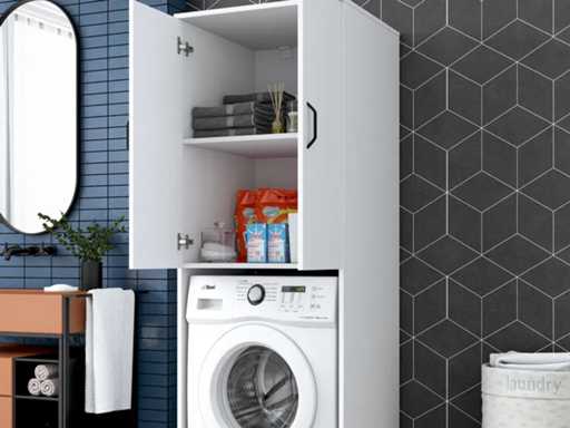 Armoire pour lave-linge - blanc