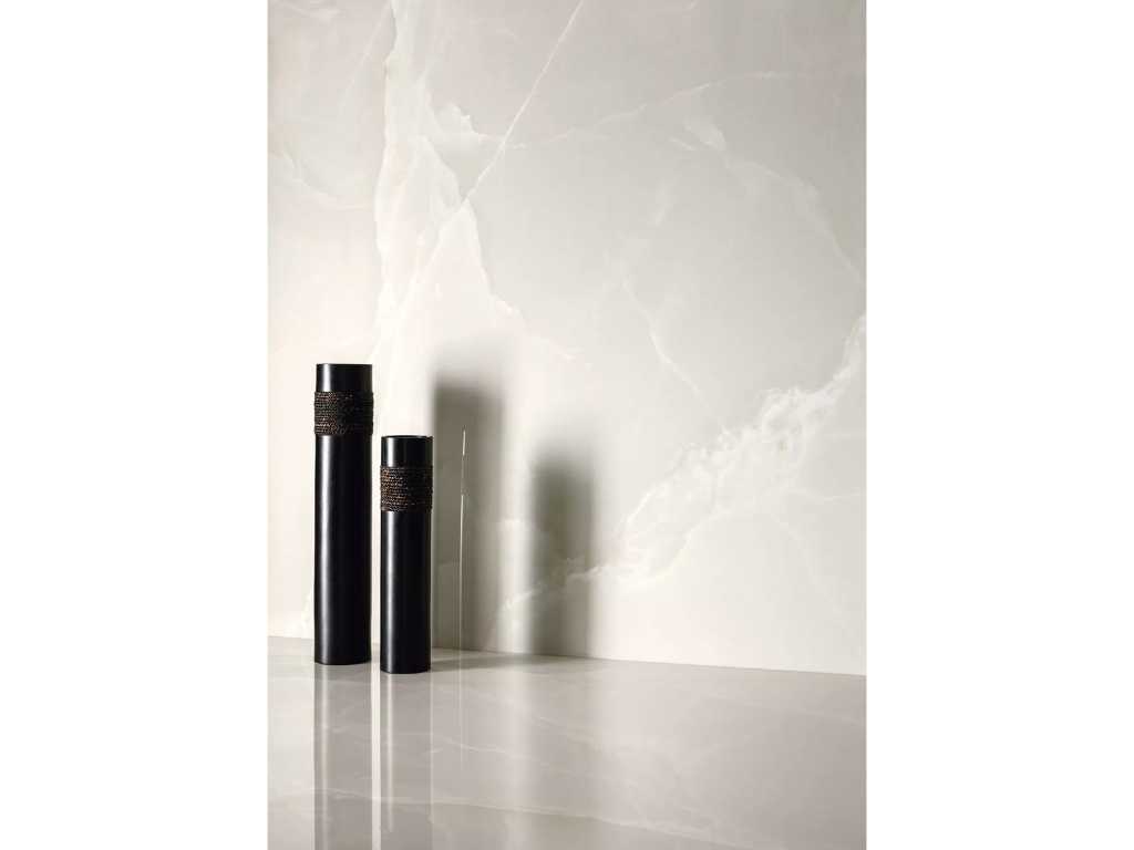 Carrelage Luxe Blanc brillant 60x120cm rectifié, 158,4m2