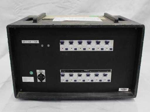 Strom-VT 032A -> 2x Harting / 12x Schuko / z 12xFI