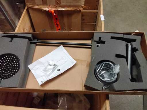 Set complet de bare de du? neagr? cu du? cu efect de ploaie ?i du? de mân?.