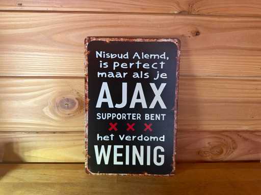 Metalen reclame bord