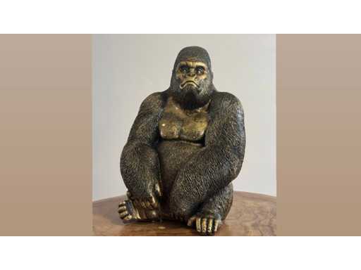Gorilla zit Goud H23cm