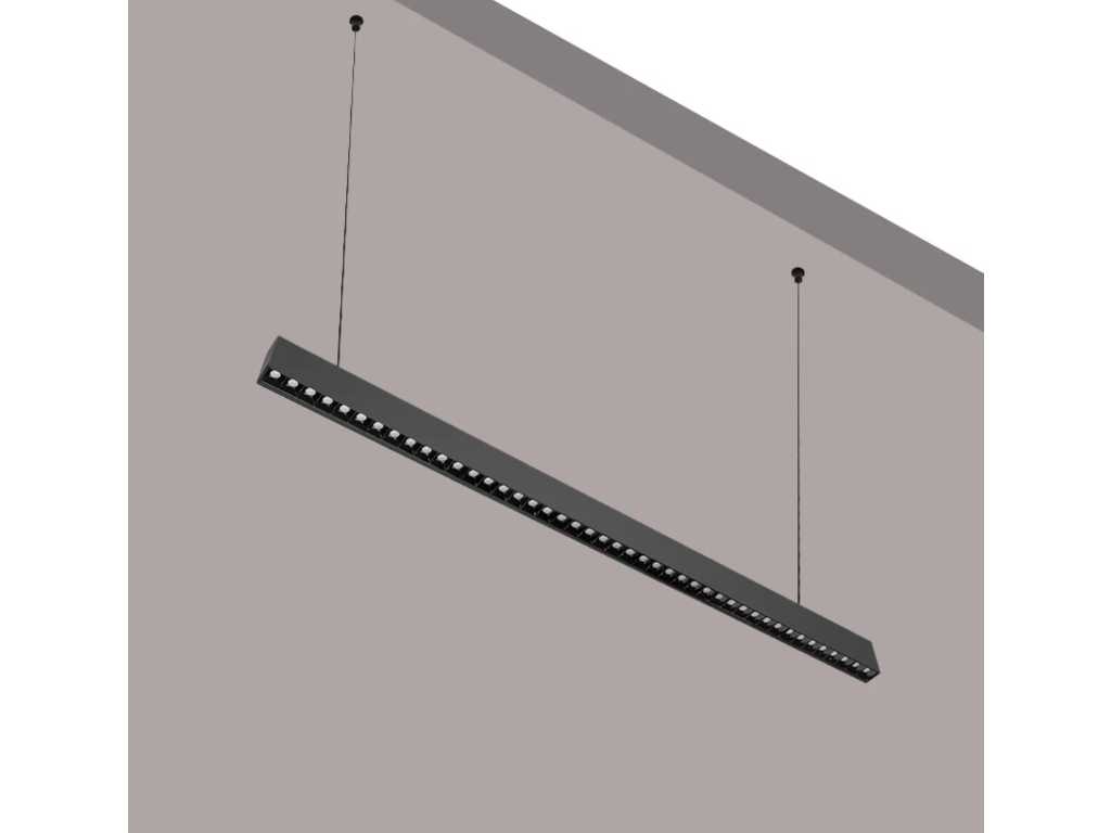 4 x Led lineaire 35W pendellamp zwart