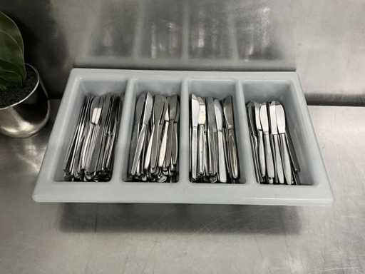 Cutlery tray with knives