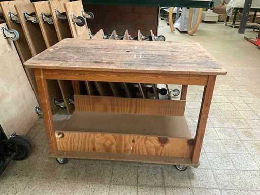 Bancă/masă mobilă din lemn