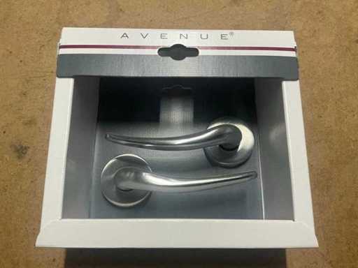 Poignée de porte Avenue Vola rose ronde chrome mat (20x)