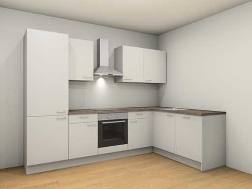 Bucătărie de colț alb mat Nobilia Laser Alpin